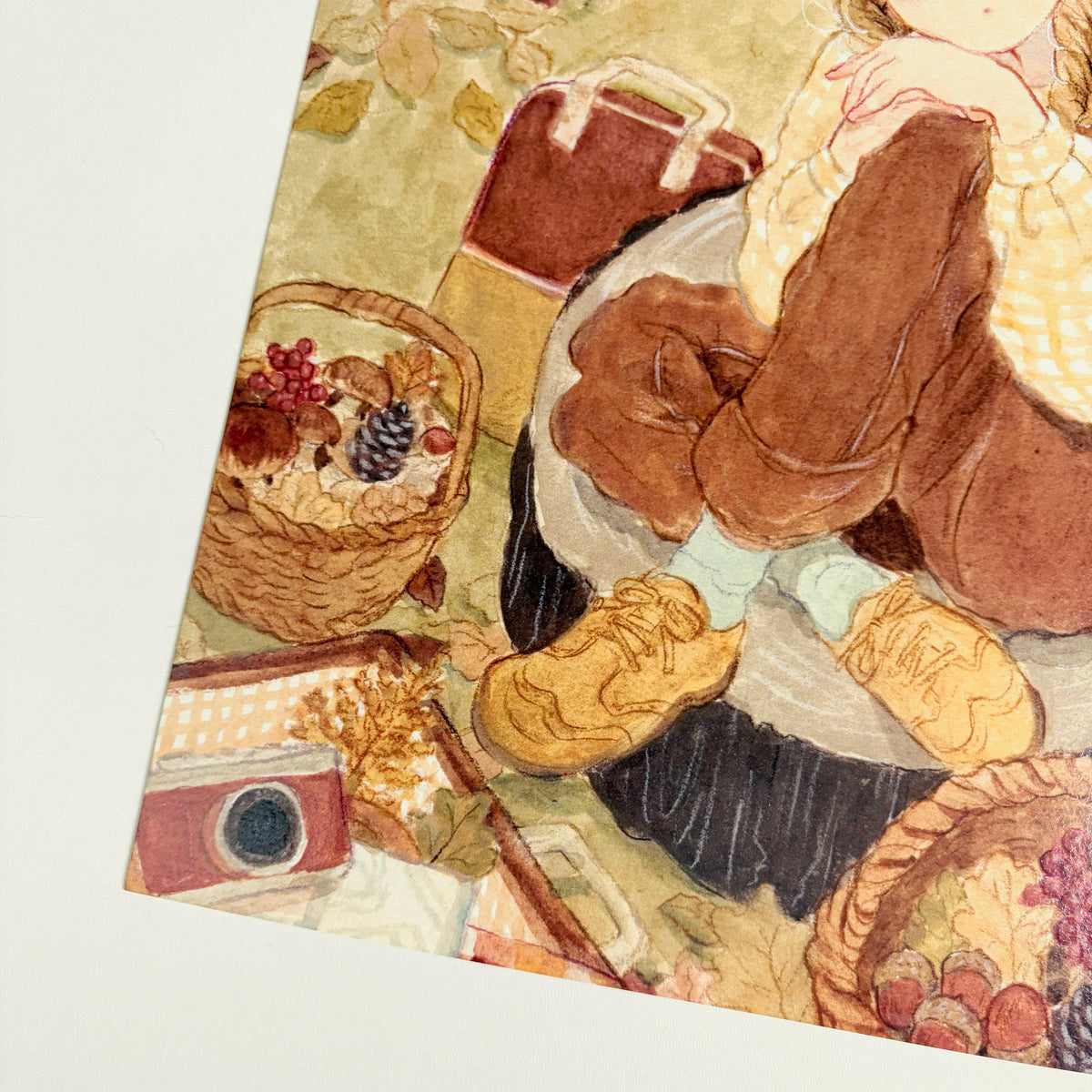 Print of Autumn Foraging
