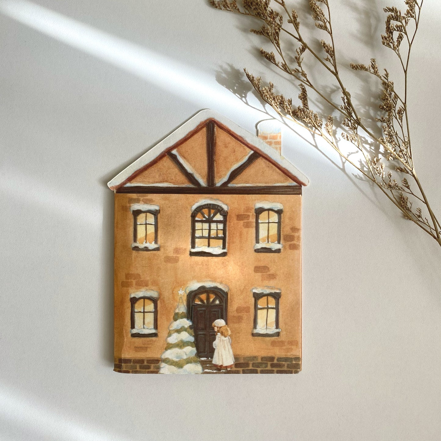 Christmas House Die cut Card