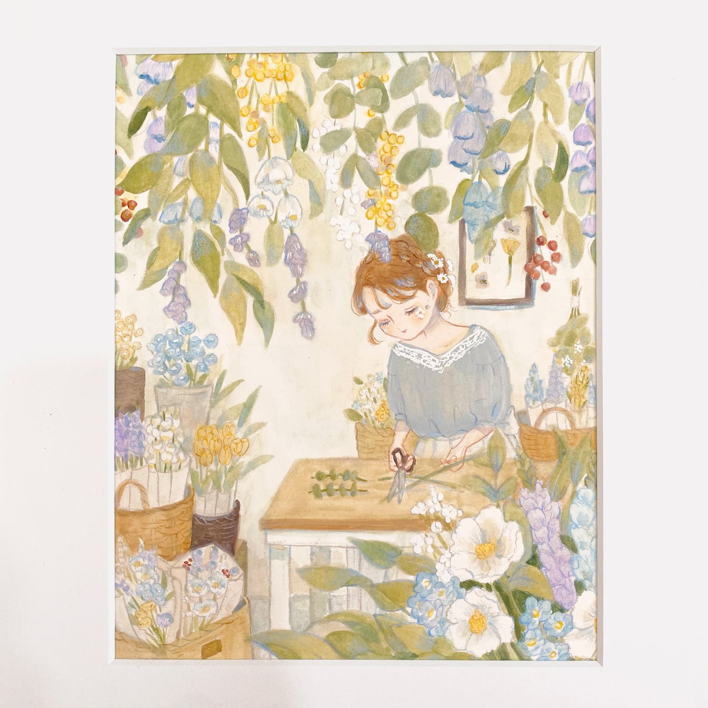 Original Artwork 'Sunny Florist' (Framed)