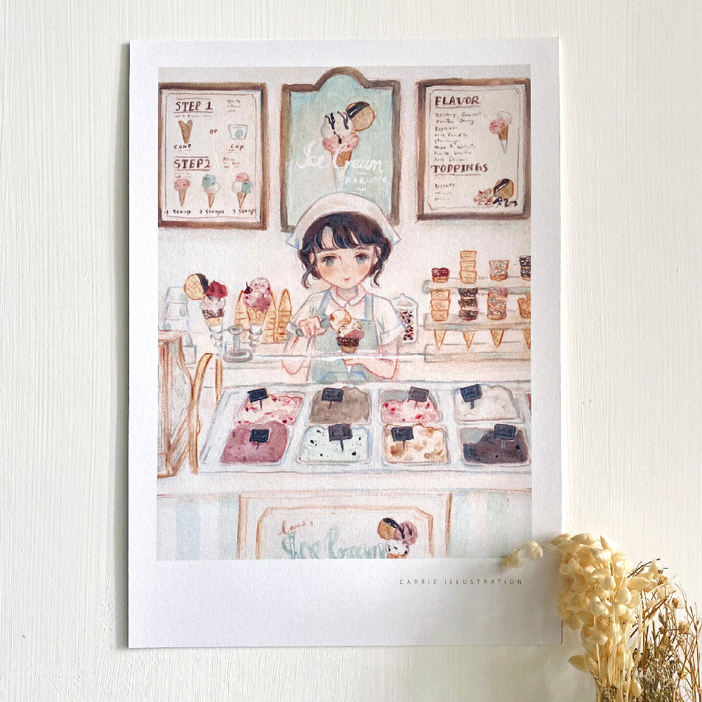 Print of Ice Cream Parlour