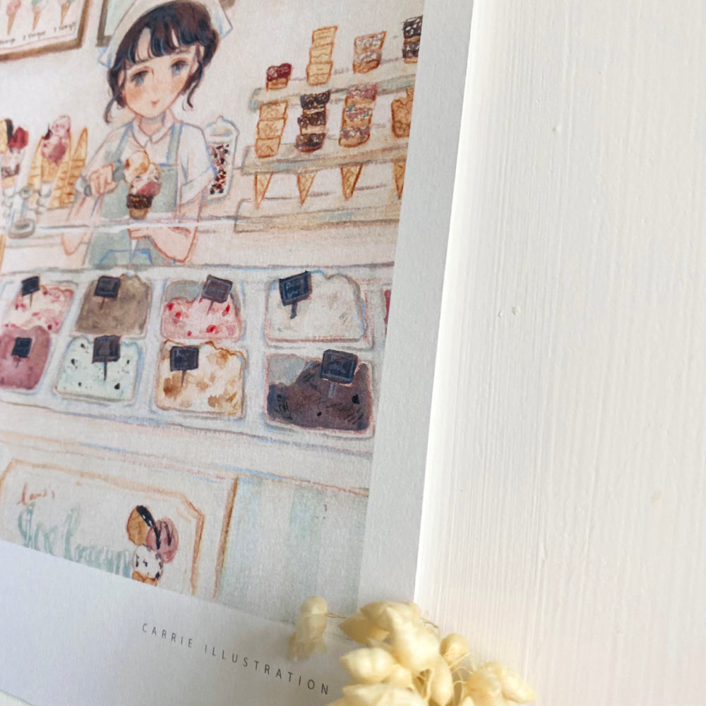 Print of Ice Cream Parlour