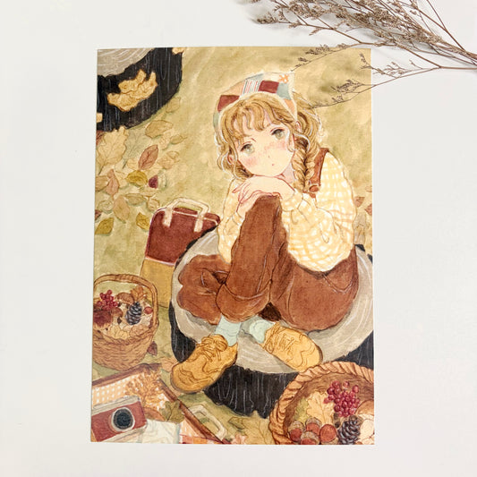 Print of Autumn Foraging