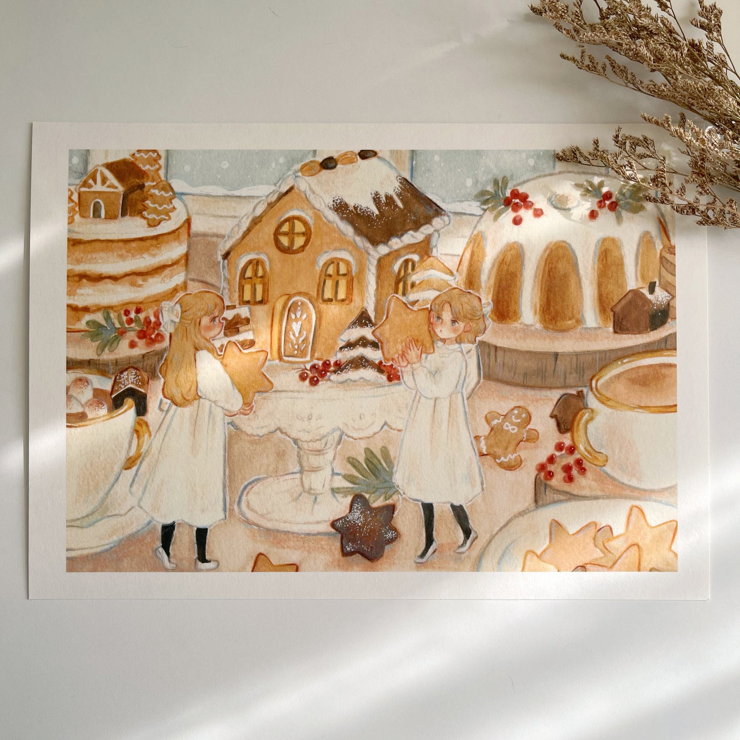 Print of Gingerbread Houses