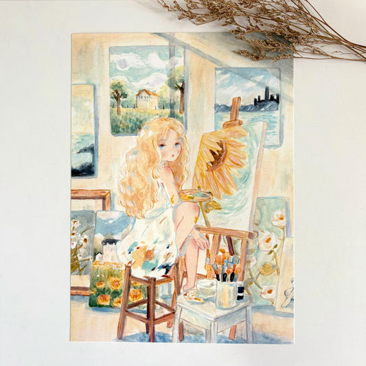 Print of The Painter
