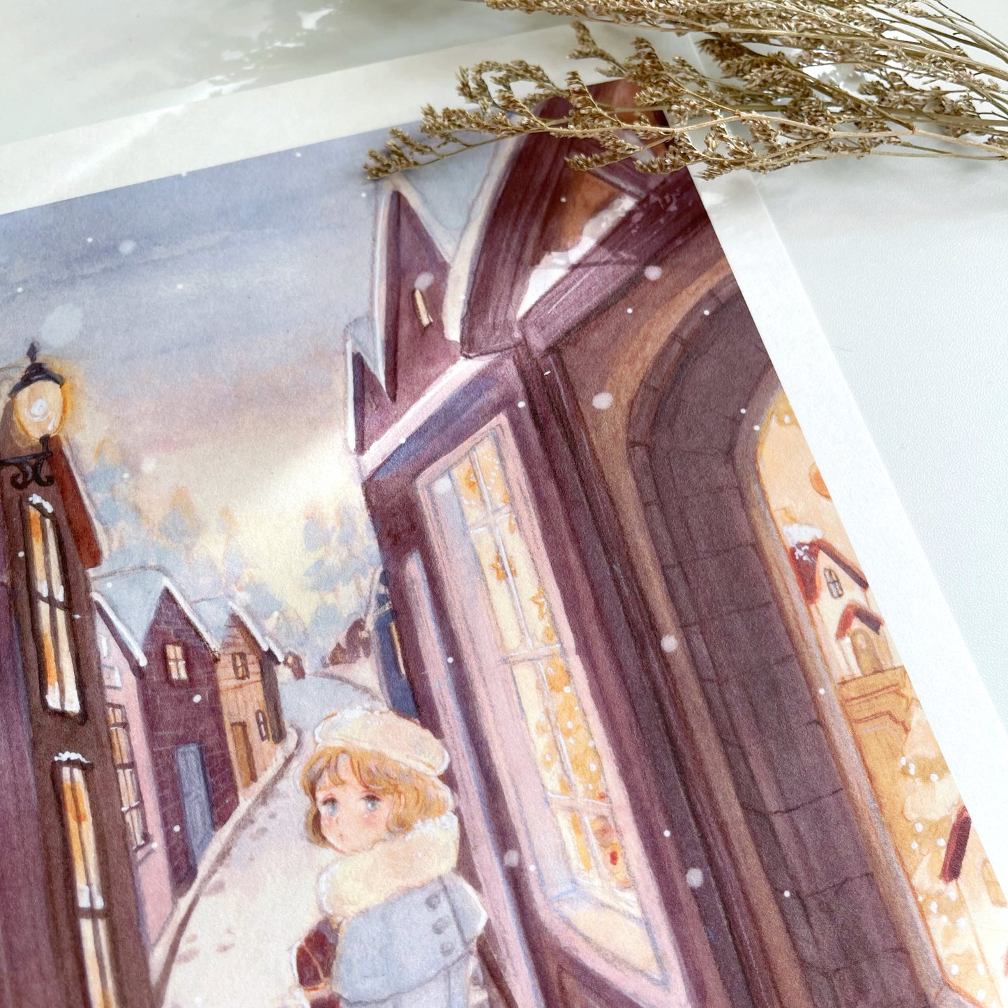 Print of Snowy Christmas