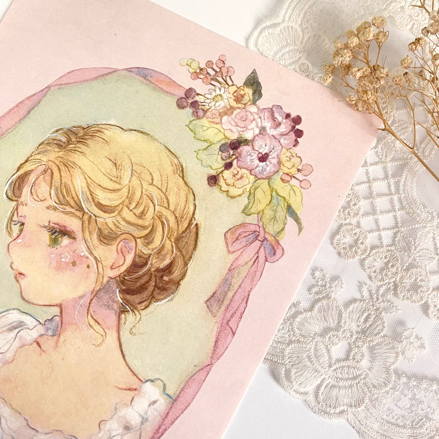 Print of Girl in Bloom