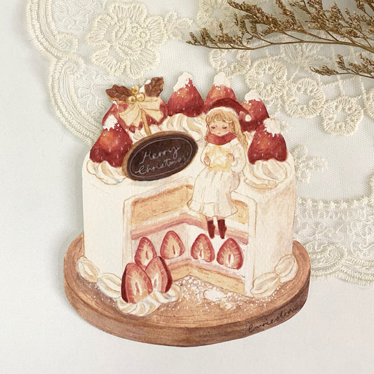 Christmas Cake Die cut Card