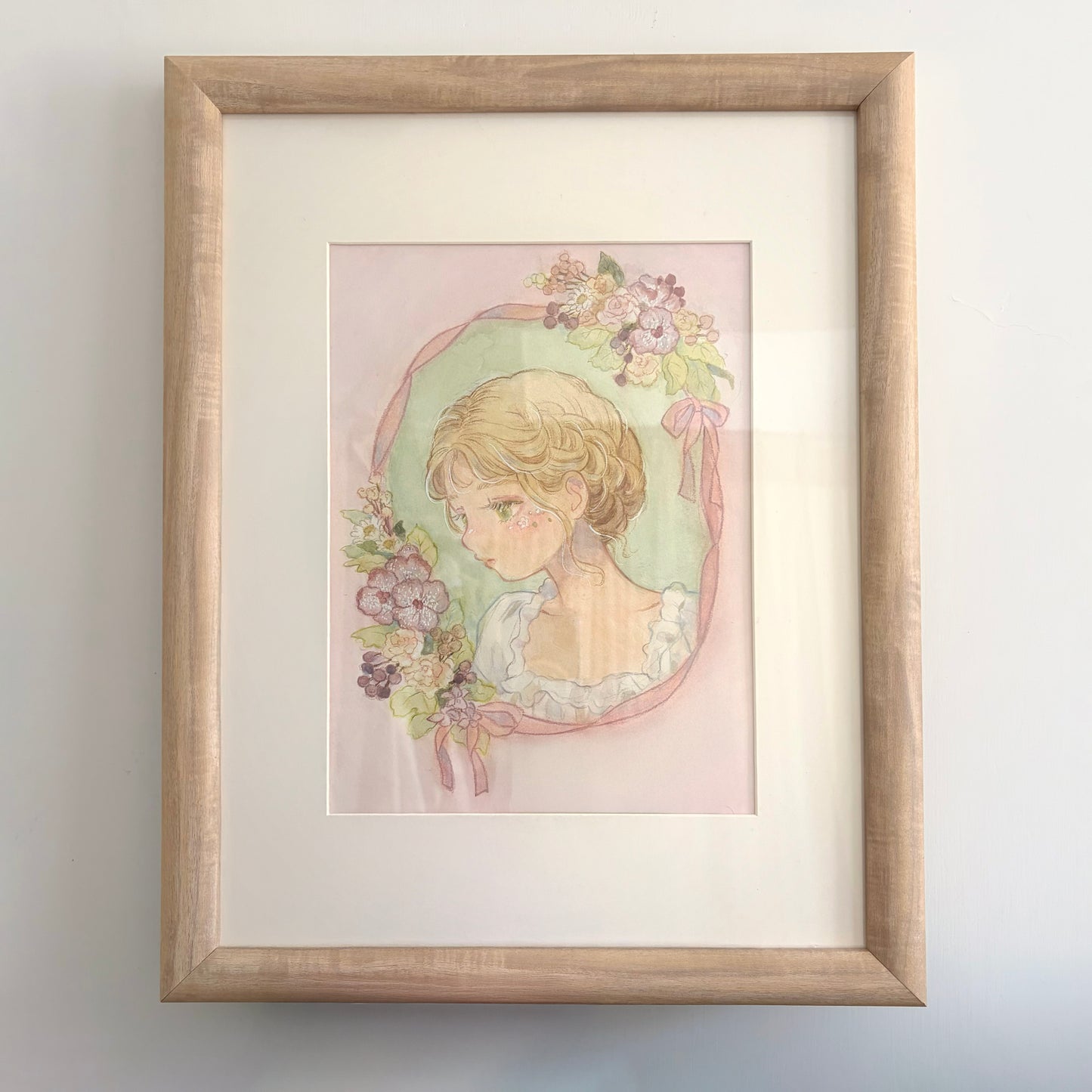 原畫《Girl in Bloom》（附框）