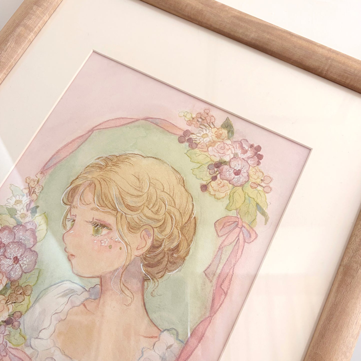 原畫《Girl in Bloom》（附框）