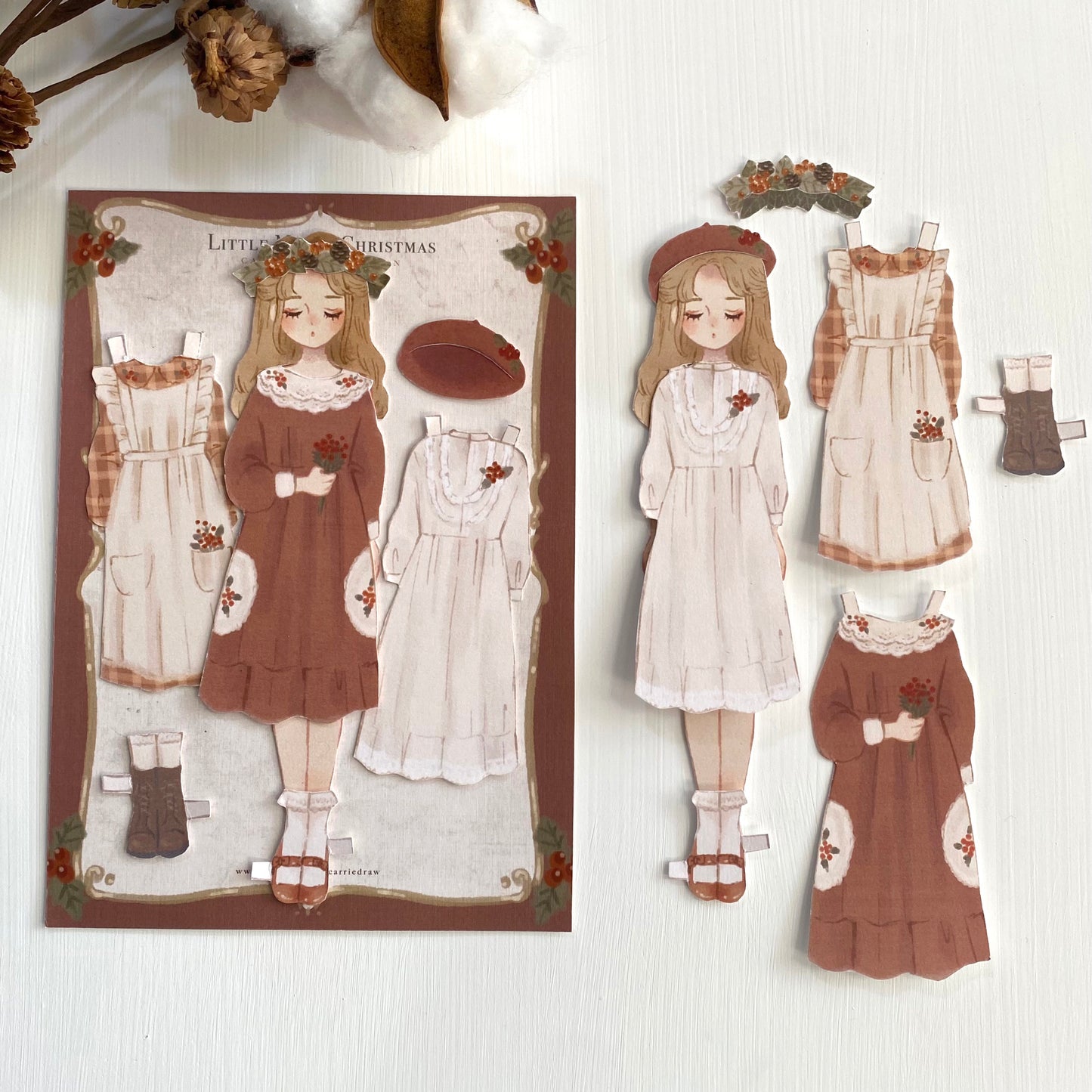 Paper Doll 'Little Merry Christmas'